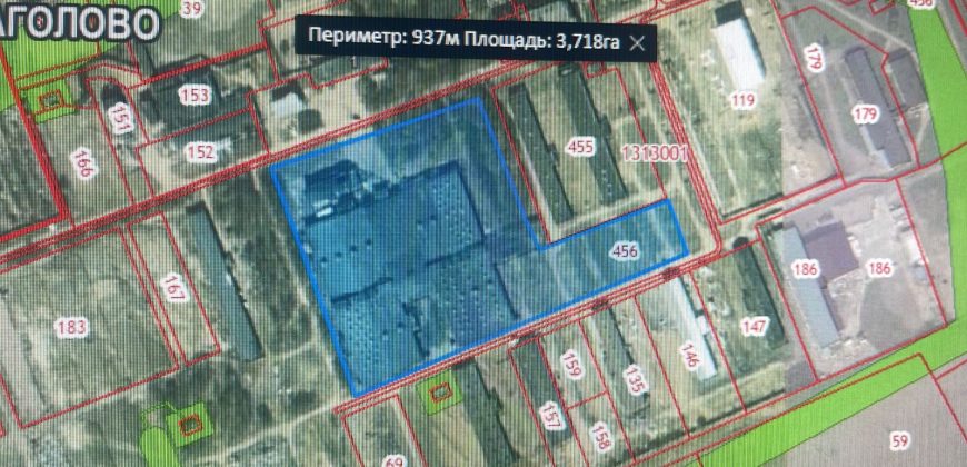 Продается одноэтажное капитальное здание 15000м2 на земельном участке 3,7Га в Лаголово.