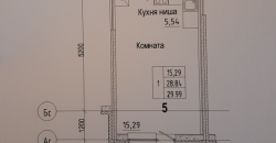 В продаже квартира студия в ЖК «Окла», 28,8 м2 на 2 эт. Суздальское ш, д. 18, к.2.